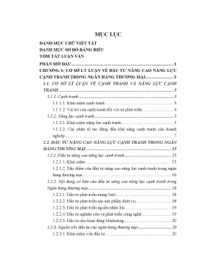 Đầu Tư Nâng Cao Năng Lực Cạnh Tranh Trong Ngân Hàng