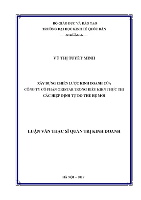 Chiến Lược Kinh Doanh Của Công Ty Cổ Phần Oristar Trong