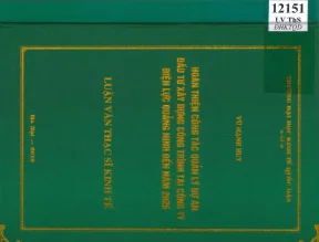 Hoàn thiện công tác quản lý dự án đầu tư xây dựng công