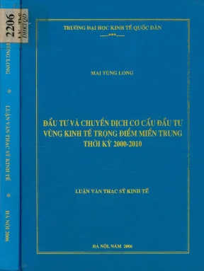 Đầu Tư và Chuyển Dịch Cơ Cấu Đầu Tư Vùng Kinh Tế Miền