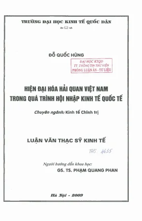 Hiện Đại Hóa Ngành Hải Quan Việt Nam Trong Quá Trình Hội