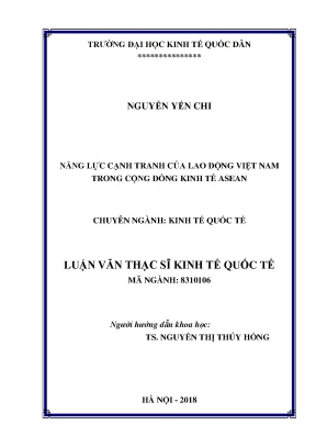 Năng Lực Cạnh Tranh Của Lao Động Việt Nam Trong Cộng