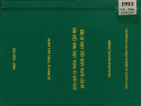 Đầu Tư Trực Tiếp Nước Ngoài Của Mỹ Tại Việt Nam: Thực