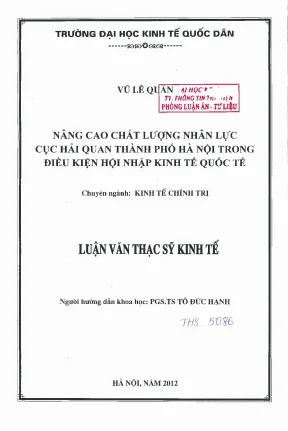 Nâng cao chất lượng nhân lực Hải quan trong hội nhập