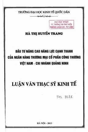 Nâng Cao Năng Lực Cạnh Tranh Tại Ngân Hàng Thương Mại Cổ