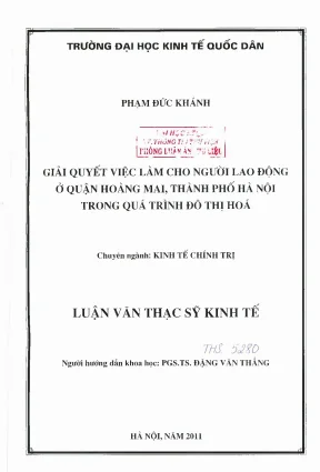 Giải Quyết Việc Làm Cho Người Lao Động Tại Quận Hoàng