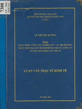 Nghiên Cứu Cầu Thị Trường Nhà Ở Tại Hà Nội: Giải Pháp