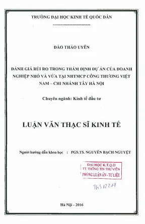 Đánh Giá Rủi Ro Trong Thẩm Định Dự Án Đầu Tư Tại Ngân