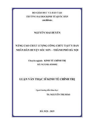 Nâng Cao Chất Lượng Công Chức Tại Ủy Ban Nhân Dân Huyện