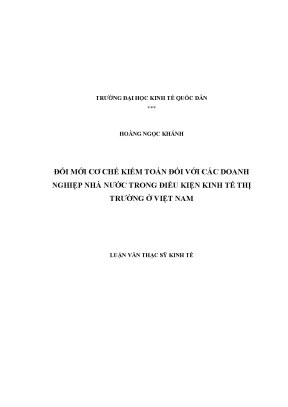Đổi Mới Cơ Chế Kiểm Toán Doanh Nghiệp Nhà Nước Trong
