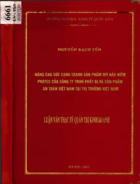 Nâng Cao Cạnh Tranh Sản Phẩm Bảo Hiểm Protec Tại Việt Nam