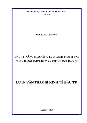 Nâng Cao Năng Lực Cạnh Tranh Tại Ngân Hàng TMCP Bắc Á –