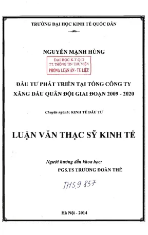 Nghiên Cứu Đầu Tư Phát Triển Tại Tổng Công Ty Xăng Dầu