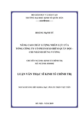 Nâng Cao Chất Lượng Nhân Lực Tại Tổng Công Ty Cổ Phần