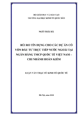 Rủi Ro Tín Dụng Trong Dự Án Đầu Tư Nước Ngoài Tại Ngân