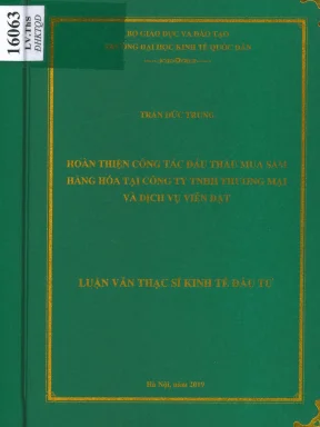 Nâng cao hiệu quả công tác đấu thầu tại Công ty TNHH