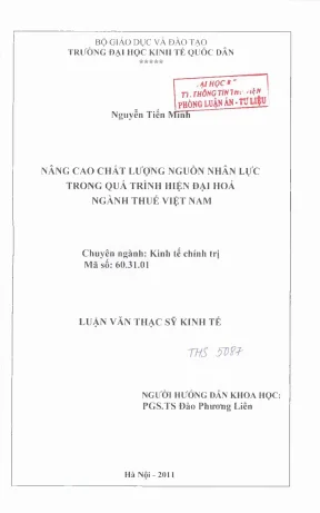 Nâng Cao Chất Lượng Nguồn Nhân Lực Ngành Thuế Việt Nam