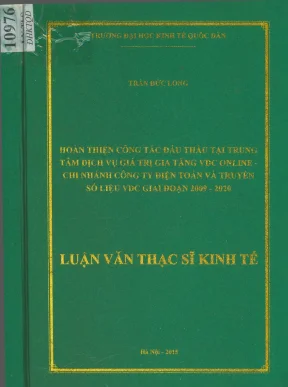 Hoàn thiện công tác đấu thầu tại Trung tâm dịch vụ giá
