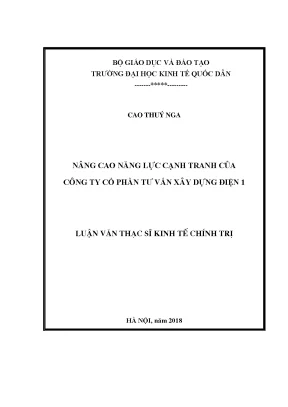Nâng Cao Năng Lực Cạnh Tranh Cho Công Ty Cổ Phần Tư Vấn