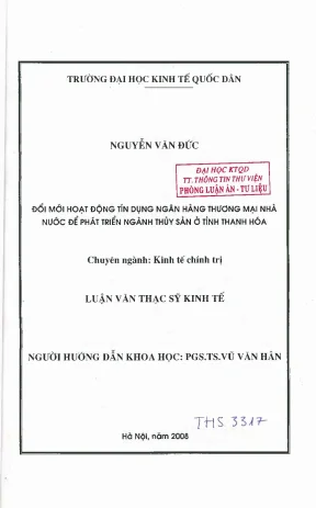 Đổi mới hoạt động tín dụng ngân hàng thương mại nhà nước