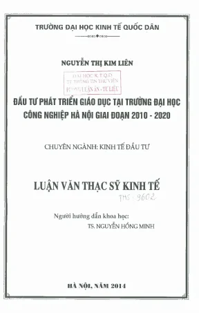 Đầu Tư Phát Triển Giáo Dục Tại Trường Đại Học Công