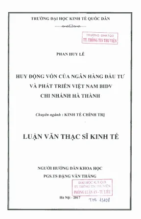 Huy Động Vốn Từ Ngân Hàng Đầu Tư và Phát Triển Việt Nam:
