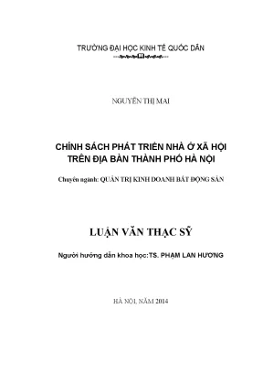 Phát Triển Nhà Ở Xã Hội Tại Hà Nội: Chính Sách và Thực Trạng