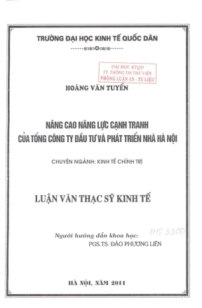 Nâng Cao Năng Lực Cạnh Tranh Của Tổng Công Ty Đầu Tư Và