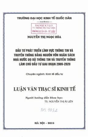 Phát Triển Ngành Thông Tin và Truyền Thông Từ Nguồn Vốn