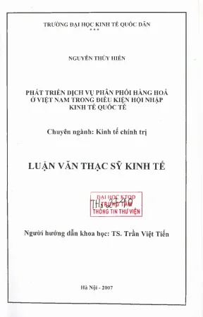 Phát Triển Dịch Vụ Phân Phối Hàng Hóa Tại Việt Nam Trong
