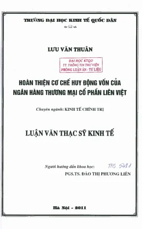 Hoàn thiện cơ chế huy động vốn của ngân hàng thương mại