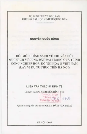 Chính Sách Chuyển Đổi Mục Đích Sử Dụng Đất Trong Quá