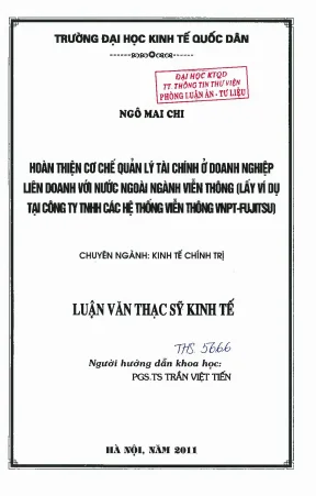 Hoàn thiện cơ chế quản lý tài chính doanh nghiệp liên