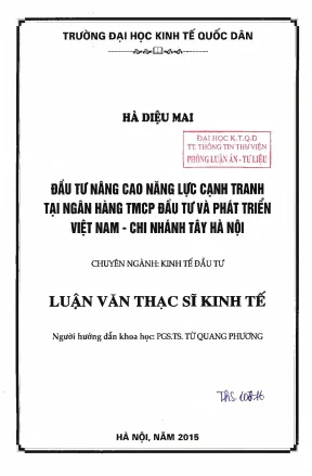 Nâng Cao Năng Lực Cạnh Tranh Tại Ngân Hàng TMCP Đầu Tư