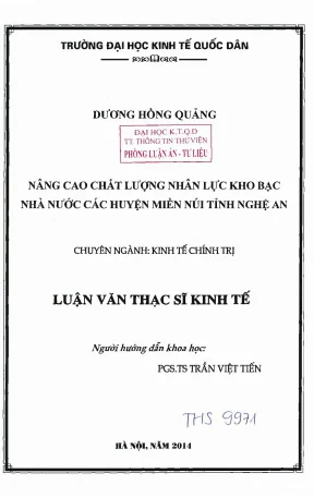 Nâng Cao Chất Lượng Nhân Lực Kho Bạc Nhà Nước Tại Các