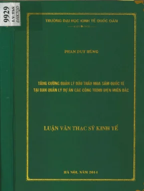 Quản lý đấu thầu mua sắm quốc tế tại các công trình thủy