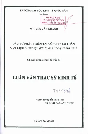Đầu Tư Phát Triển Tại Công Ty Cổ Phần Vật Liệu Bưu Điện