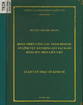 Hoàn thiện công tác thẩm định dự án bất động sản tại