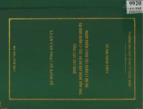 Hoàn thiện công tác quản lý dự án ODA trong lĩnh vực đào