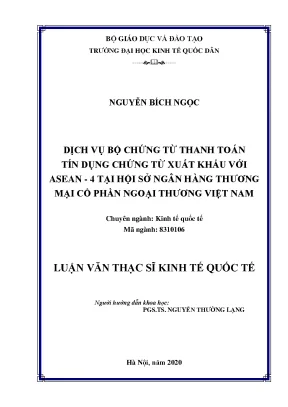Dịch Vụ Bộ Chứng Từ Thanh Toán Tín Dụng Xuất Khẩu Với