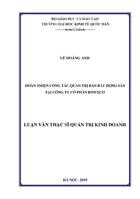 Hoàn thiện quản trị bán bất động sản tại Công ty Cổ phần 