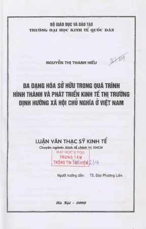 Đa Dạng Hóa Sở Hữu Trong Phát Triển Kinh Tế Thị Trường
