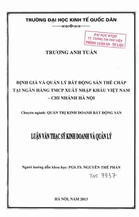 Đánh Giá và Quản Lý Bất Động Sản Thế Chấp Tại Ngân Hàng 