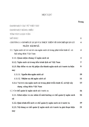 Cơ Chế Quản Lý Ngân Sách Xã: Thực Trạng và Giải Pháp