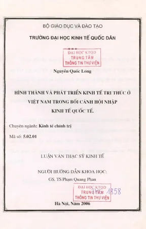Phát Triển Kinh Tế Tri Thức Tại Việt Nam Trong Bối Cảnh