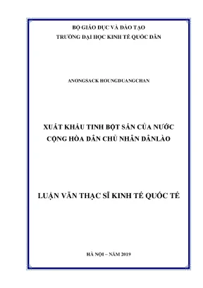 Xuất Khẩu Tinh Bột Sắn Của Nước CHDCND Lào: Thực Trạng