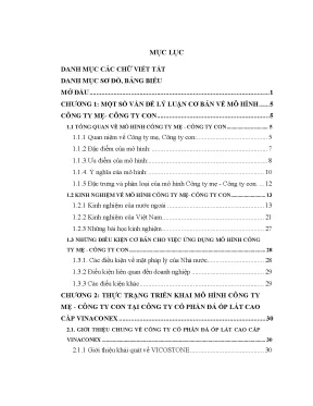 Mô Hình Công Ty Mẹ - Công Ty Con: Kinh Nghiệm và Giải