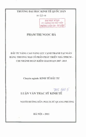 Nâng Cao Năng Lực Cạnh Tranh Trong Ngân Hàng Thương Mại: