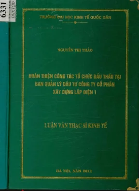 Cải Thiện Công Tác Tổ Chức Đấu Thầu Tại Công Ty Cổ Phần
