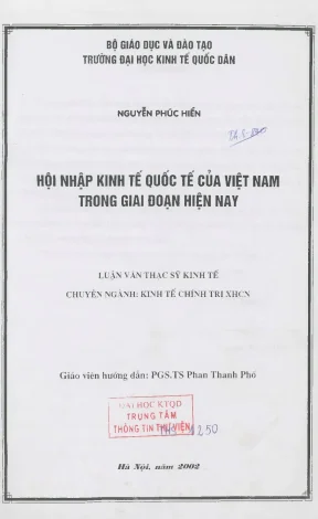 Hội Nhập Kinh Tế Quốc Tế Của Việt Nam: Thực Trạng và 